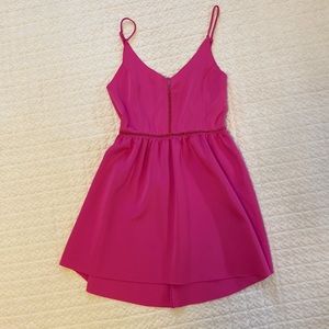 Hot Pink Tobi Strap Mini Dress